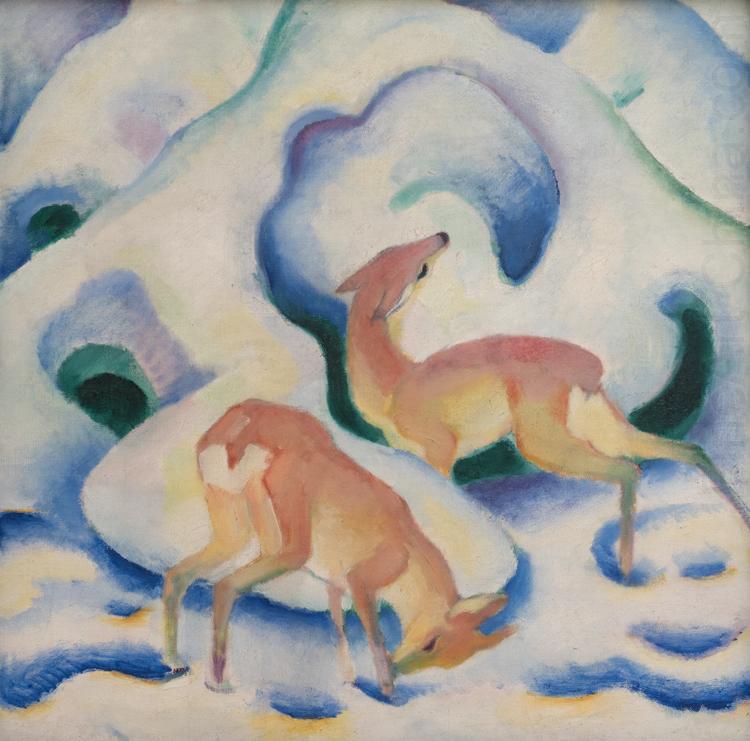 Franz Marc Deer in the Snow (mk34) china oil painting image